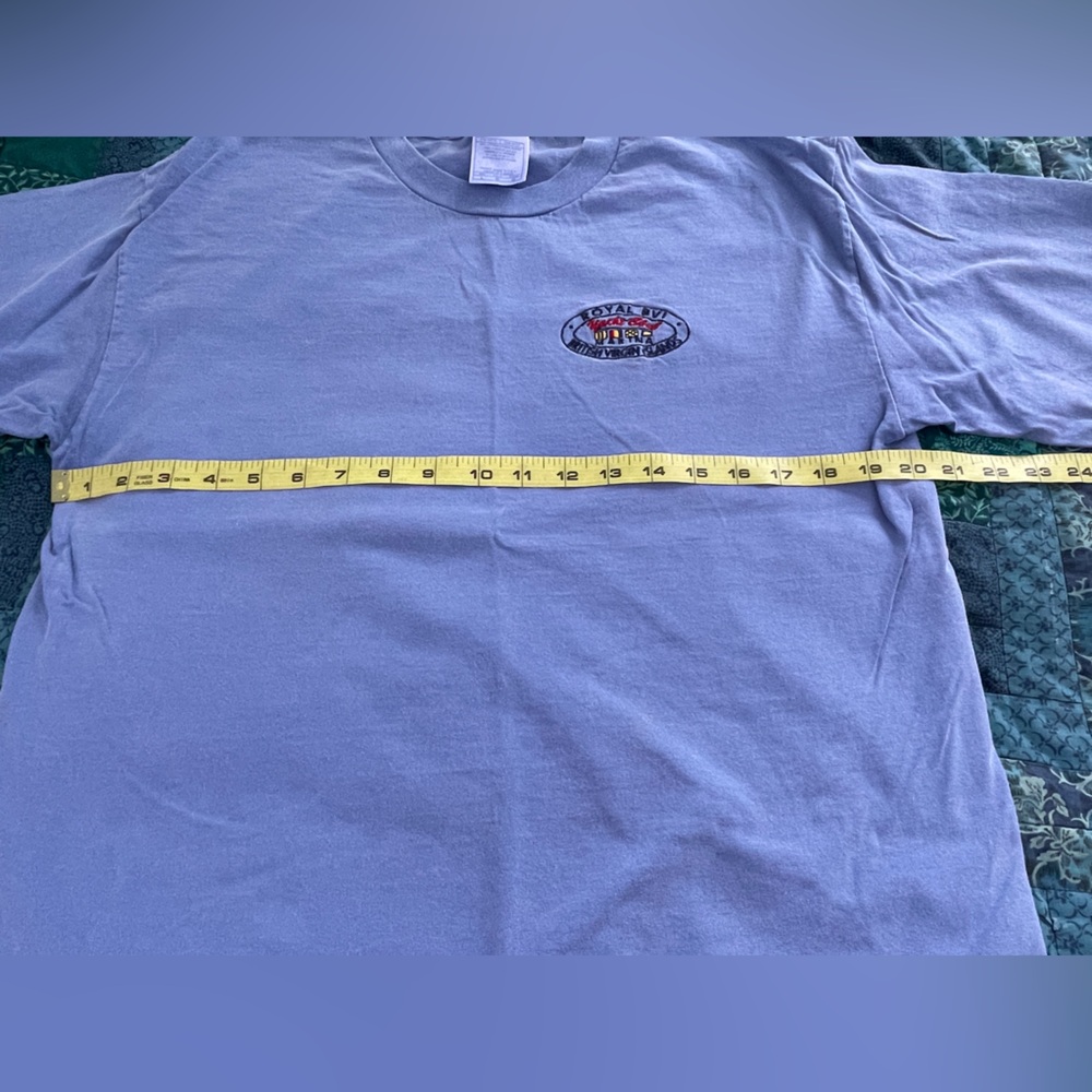 🌻J. America Long Sleeve T-shirt British Virgin Islands Periwinkle Size L - Picture 5 of 7